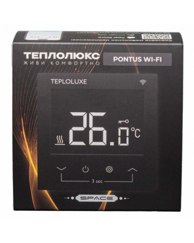 Терморегулятор электронный Теплолюкс Pontus Space WiFi черный